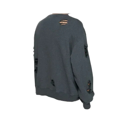 Distressed Logo Printed Sweatshirt