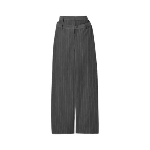 Deconstructed Pinstripe Trousers