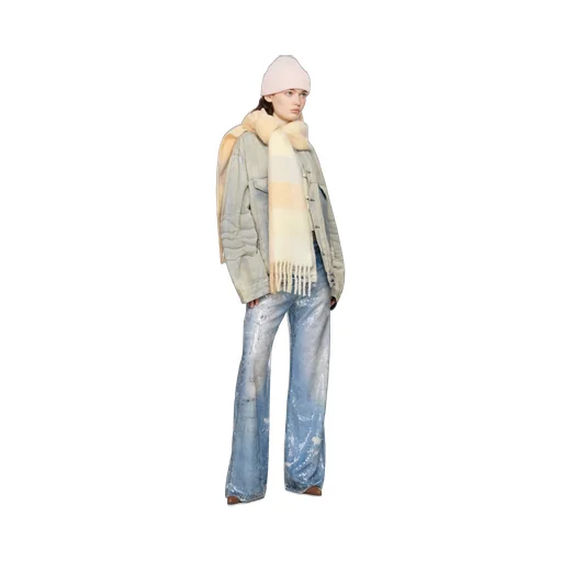 Logo-Appliqué Checked Scarf