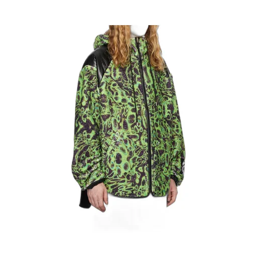 Printed Fleece Hooded Jacket