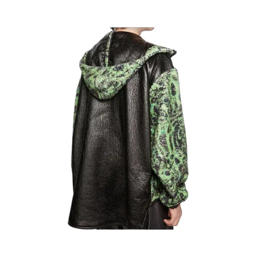 Printed Fleece Hooded Jacket