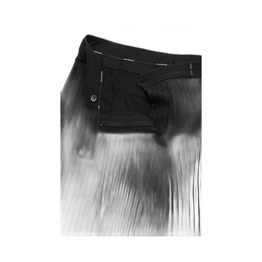 Pinstripe Print Wide-Leg Trousers