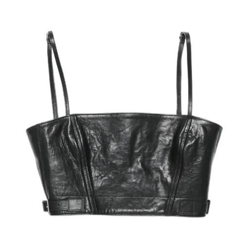 Leather Crop Top