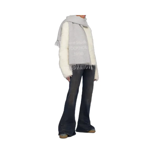 Logo Jacquard Fringed Scarf
