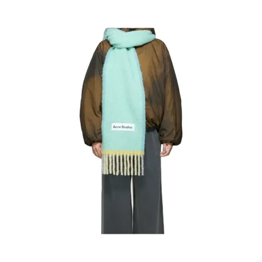 Logo Patch Fringed-Edge Scarf