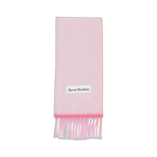 Logo Patch Fringed-Edge Scarf