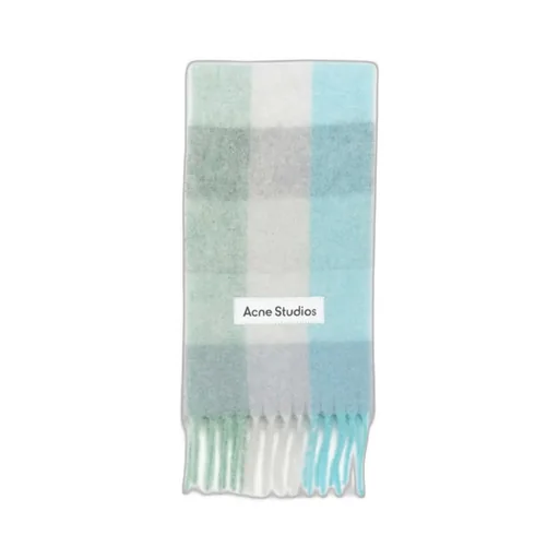 Logo Patch Checked Scarf