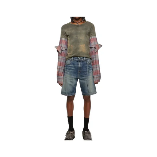 Logo-Patch Denim Shorts