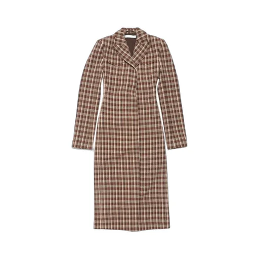 Check-Print Coat