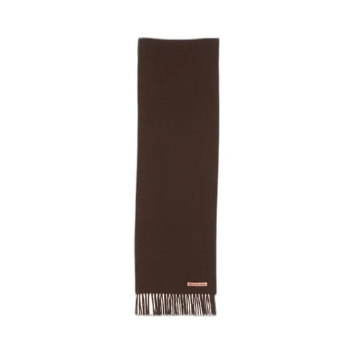 Logo Patch Fringed Edge Scarf