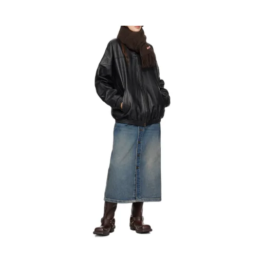 Logo Patch Fringed Edge Scarf