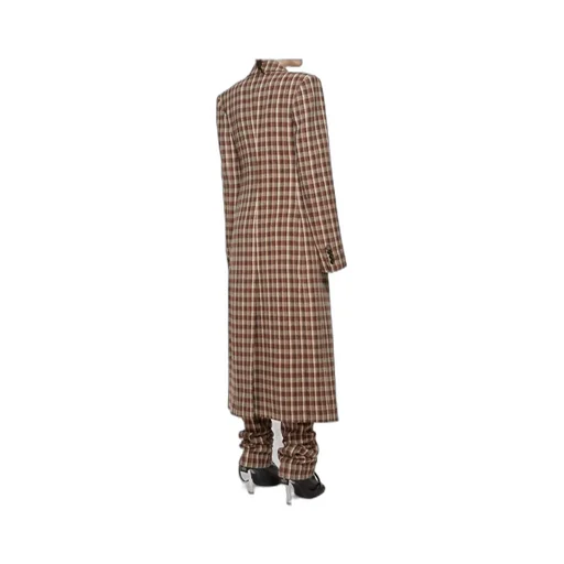 Check-Print Coat