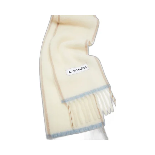 Logo Patch Fringed-Edge Scarf