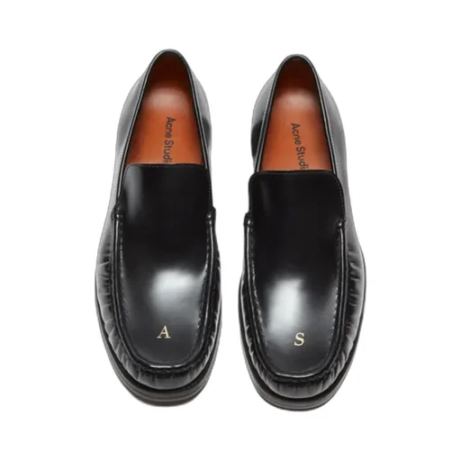 Logo Detailed Round Toe Loafers