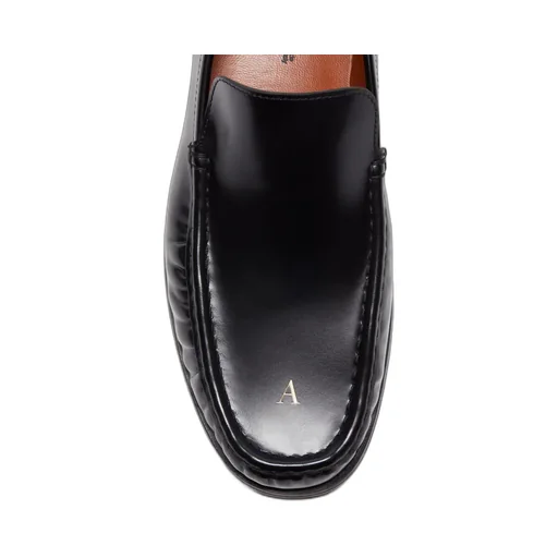 Logo Detailed Round Toe Loafers