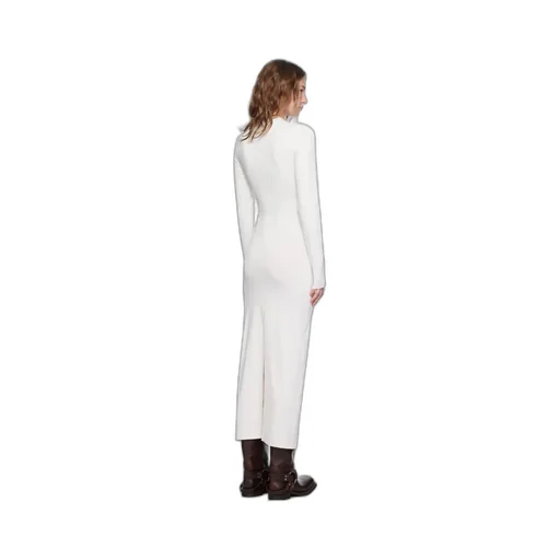 Round-Collar Long-Sleeved Dress