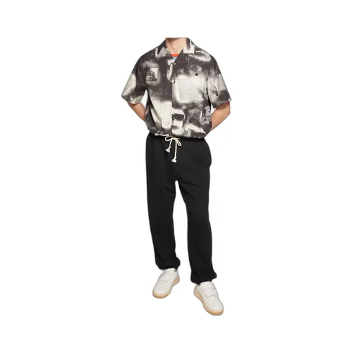 Face Logo Patch Drawstring Pants