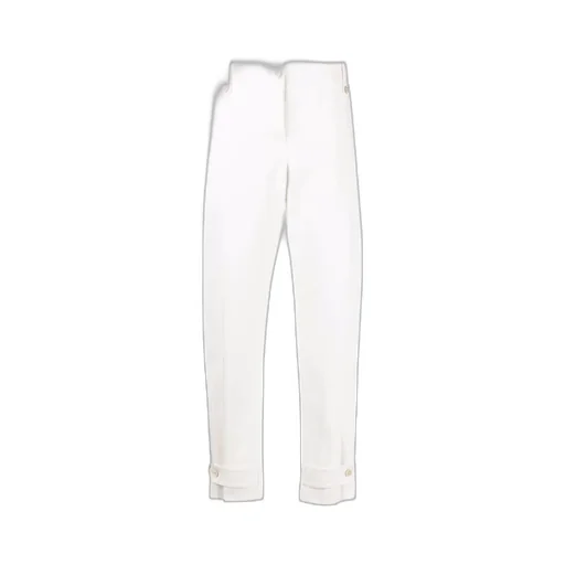 Military Cuff Buttoned Ankle Tailored Trousers