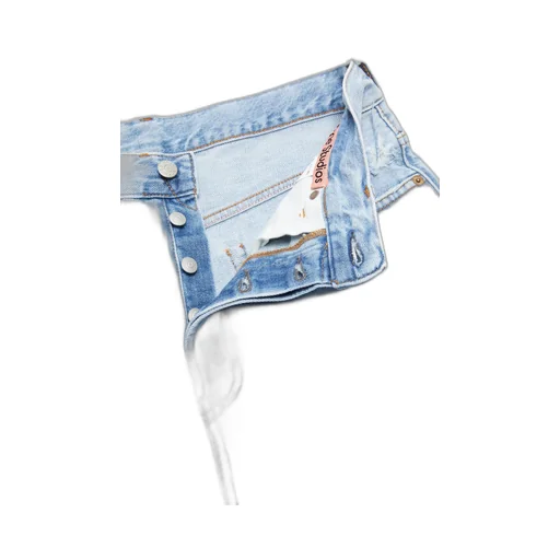 Straight-Leg Denim Shorts
