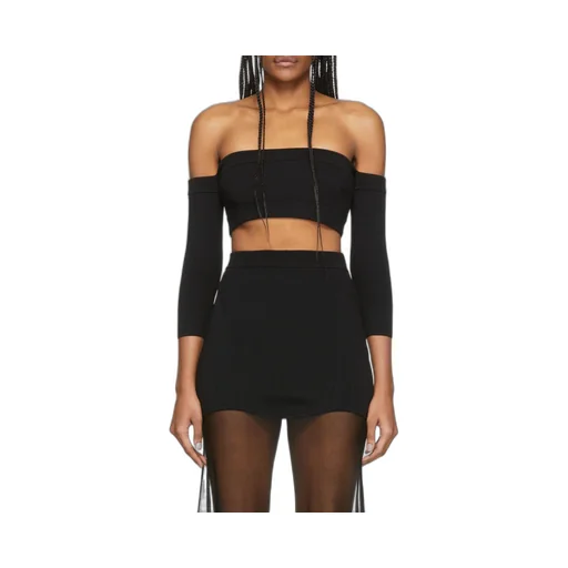 Long-Sleeve Bandeau Top