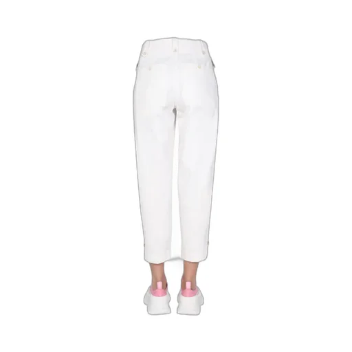 Military Cuff Buttoned Ankle Tailored Trousers