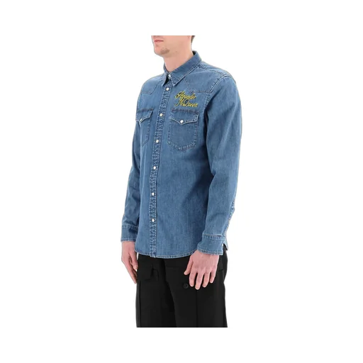 Logo Detailed Denim Shirt