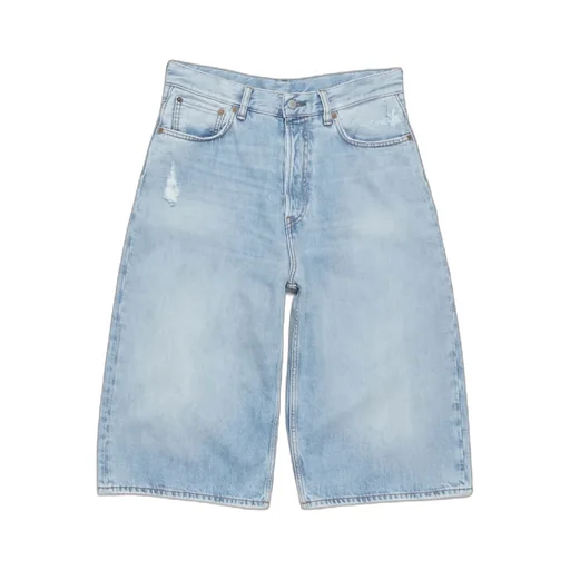Straight-Leg Denim Shorts