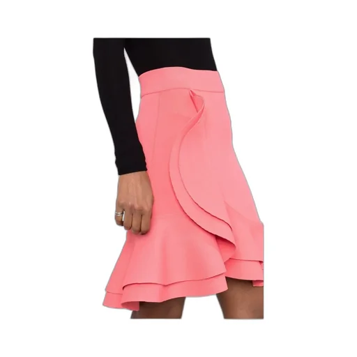 Ruffled Asymmetric Mini Skirt