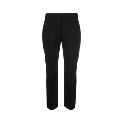 Cropped Slim Cut Trousers