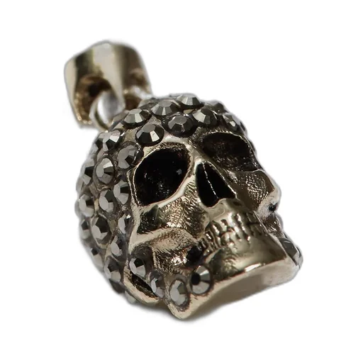 Pave Skull Pendant Necklace