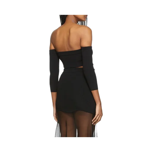 Long-Sleeve Bandeau Top