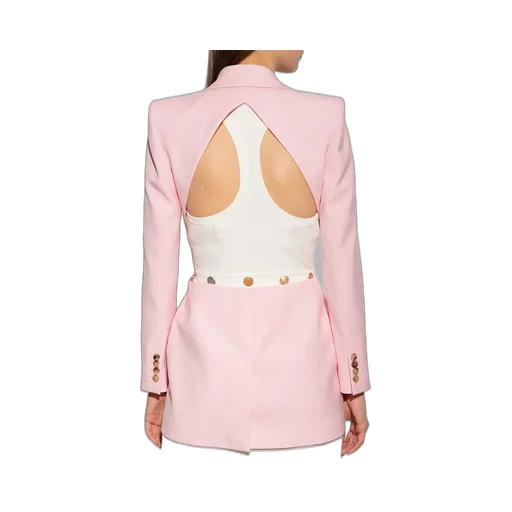 Cut-Out Detail Wool Blazer