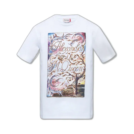 Nature-Print Cotton T-Shirt