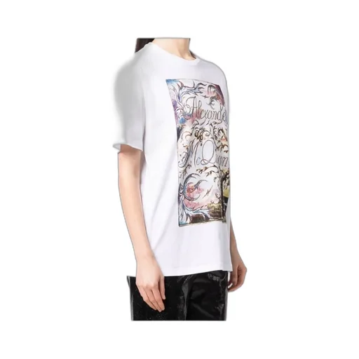 Nature-Print Cotton T-Shirt