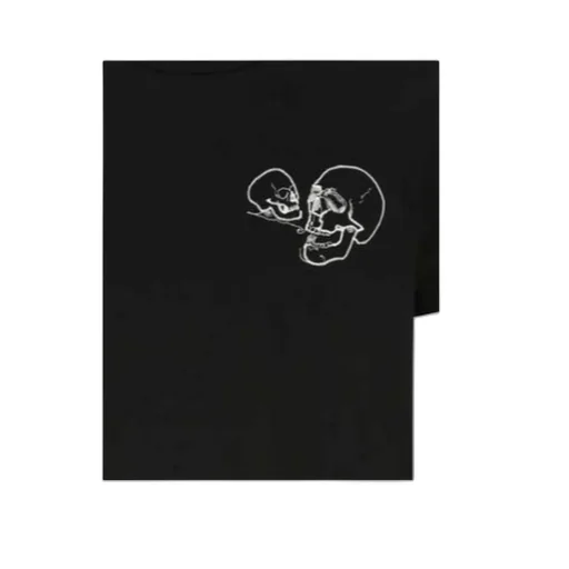 Skull Embroidered Crewneck T-Shirt