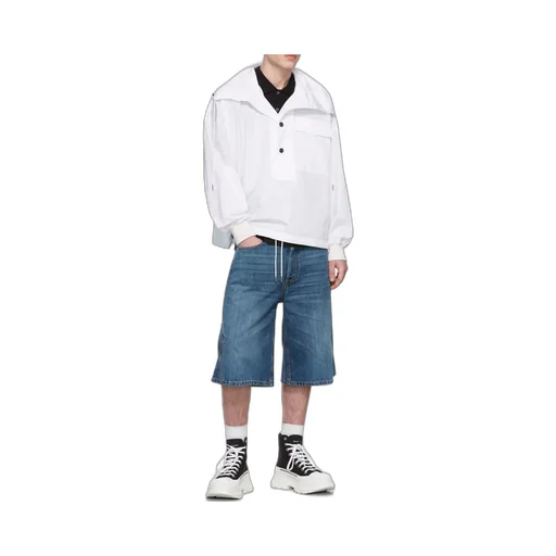 Logo Patch Knee-Length Shorts