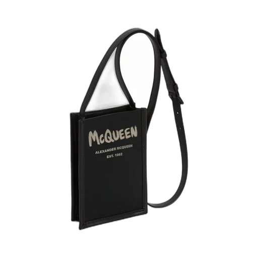 Graffiti Logo Printed Shoulder Bag
