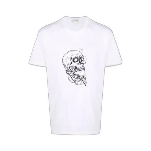 Skull Print Crewneck T-Shirt