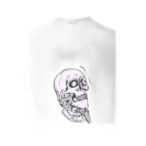 Skull Print Crewneck T-Shirt