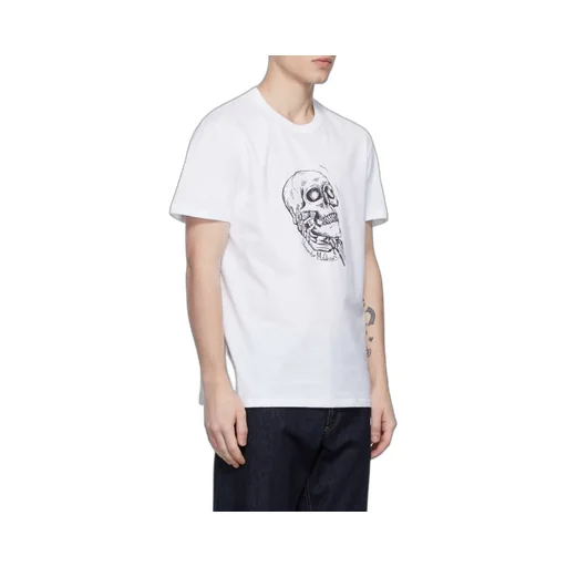 Skull Print Crewneck T-Shirt