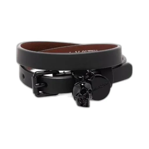 Skull Pendant Double Wrap Bracelet