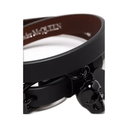 Skull Pendant Double Wrap Bracelet