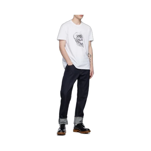 Skull Print Crewneck T-Shirt