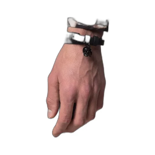 Skull Pendant Double Wrap Bracelet