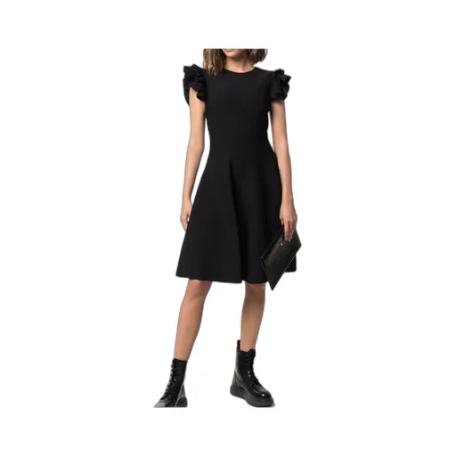 Ruffled Sleeve Mini Dress