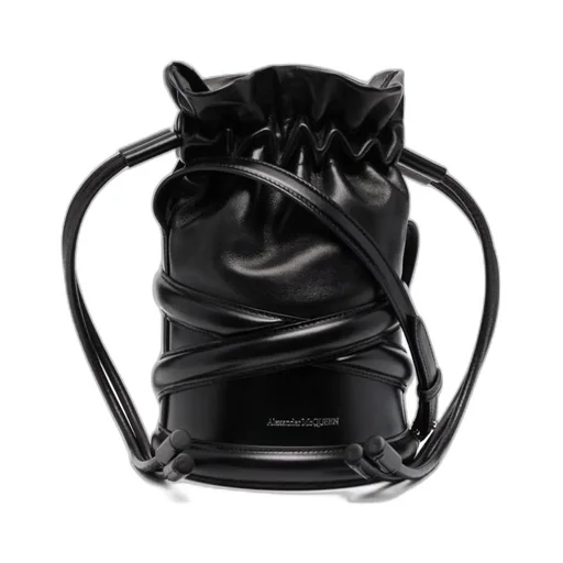 Logo Printed Drawstring Bucket Bag