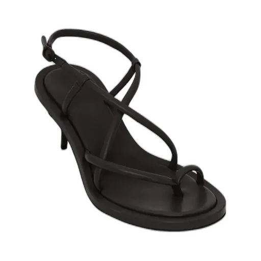 Strappy Kitten-Heeled Sandals