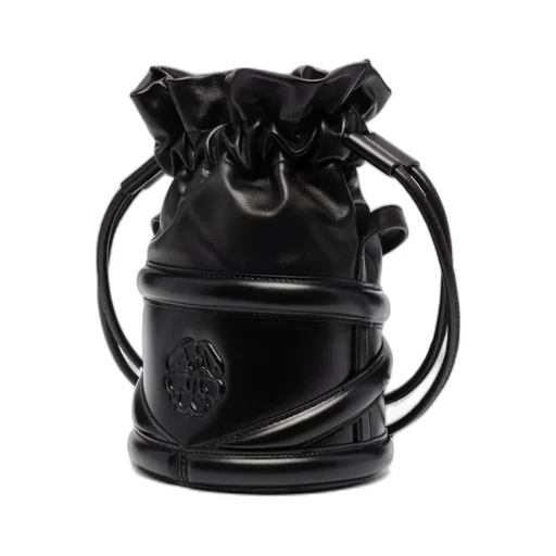 Logo Printed Drawstring Bucket Bag