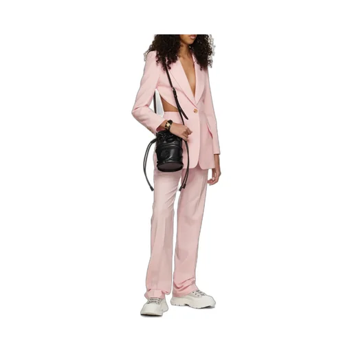 Logo Printed Drawstring Bucket Bag