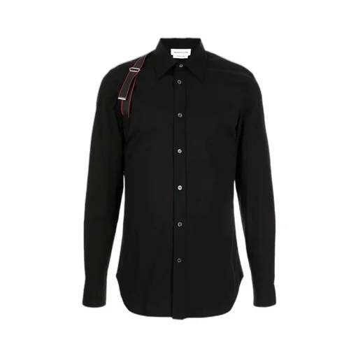Logo Tape Harness Detailed Shirt